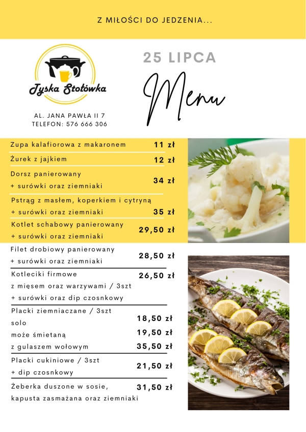 MENU LOKAL 1 AL. JANA PAWŁA II 7