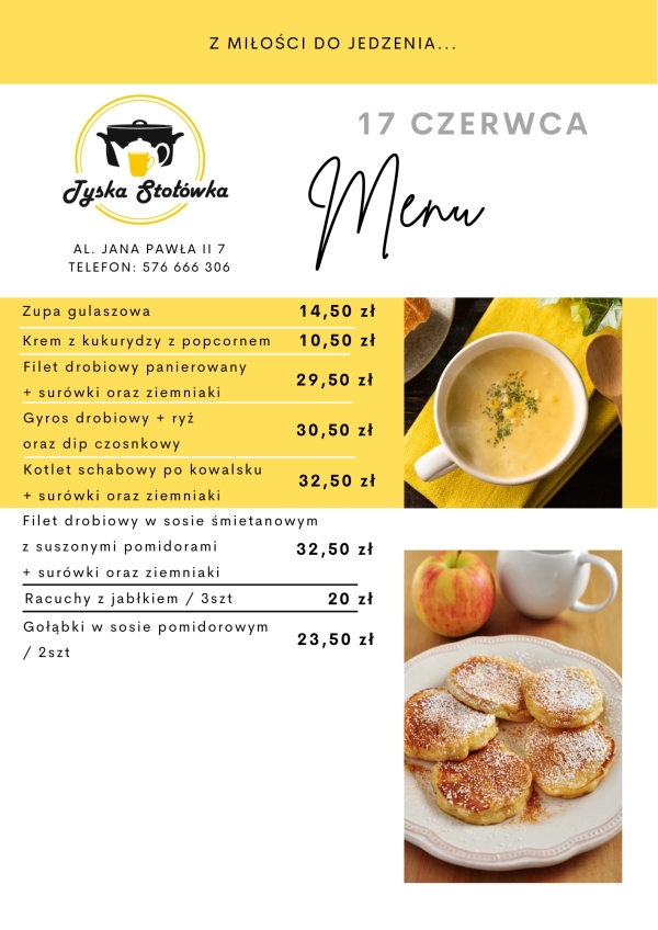 MENU AL. JANA PAWŁA II 7