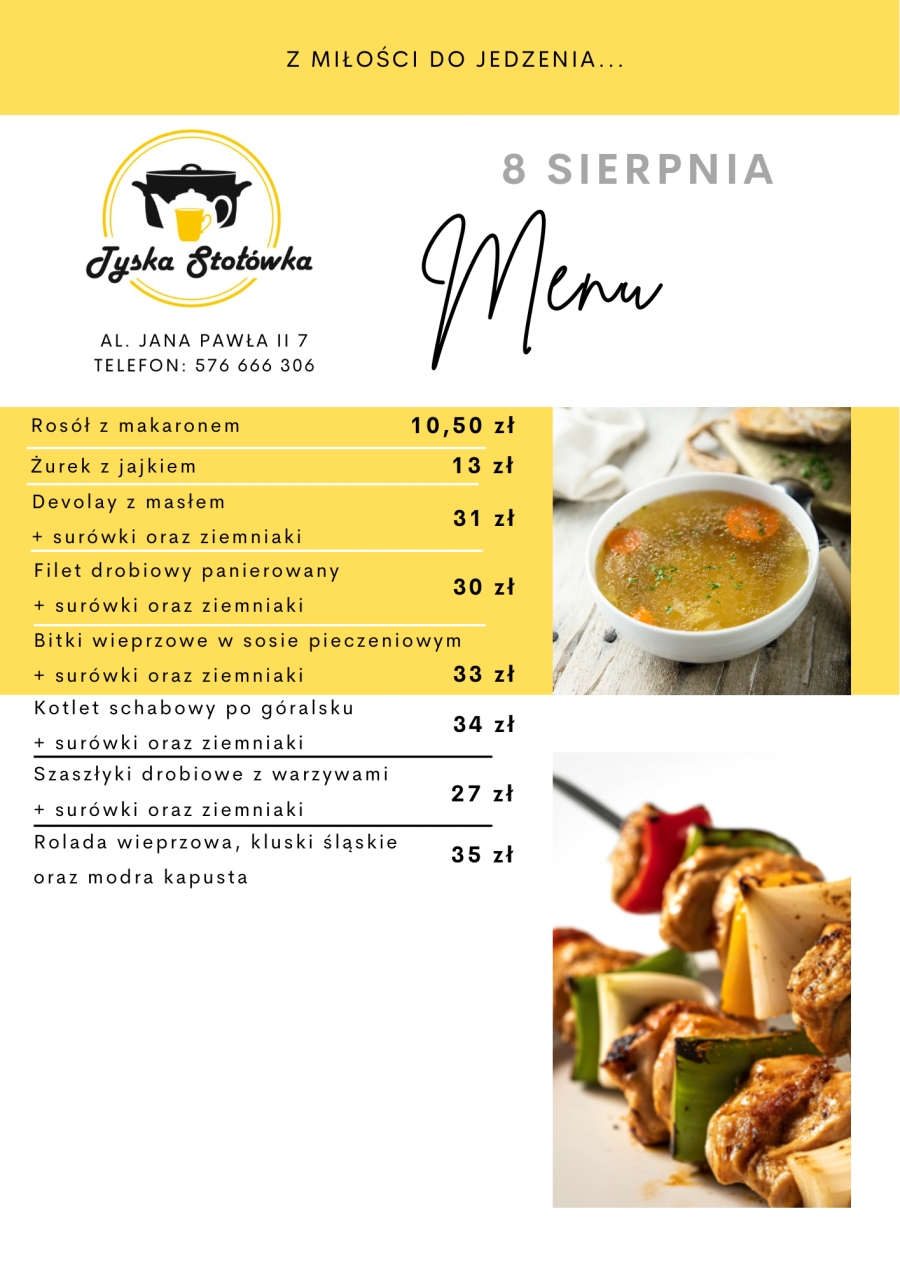 MENU AL. JANA PAWŁA II 7