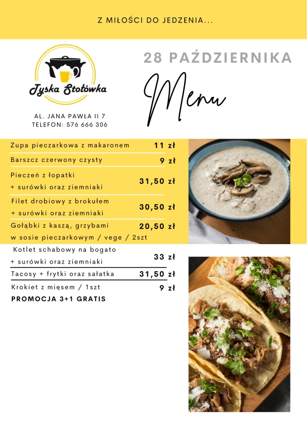 MENU LOKAL AL. JANA PAWŁA II 7