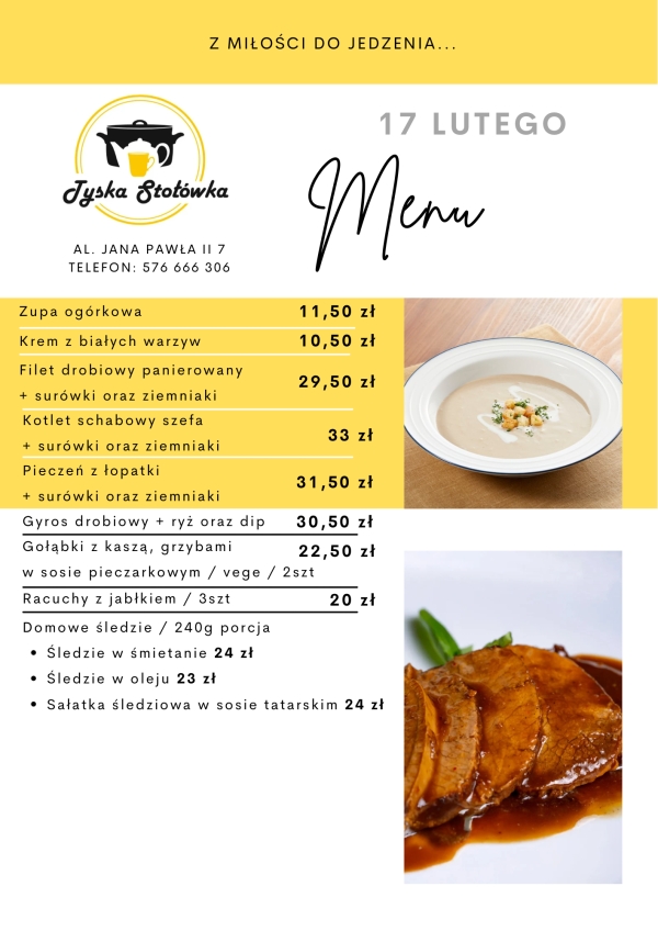 MENU LOKAL AL. JANA PAWŁA II 7