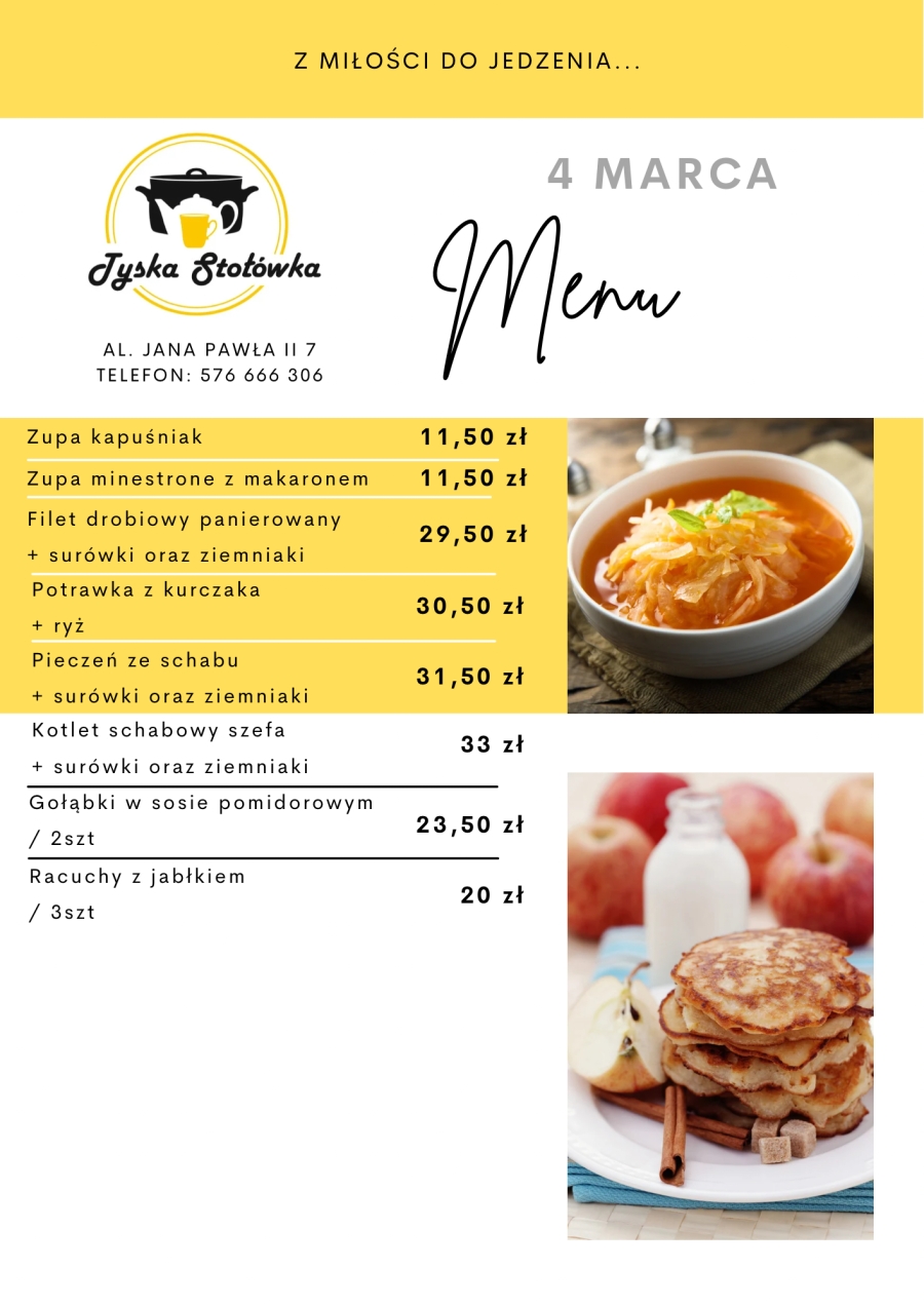 MENU LOKAL AL. JANA PAWŁA II 7