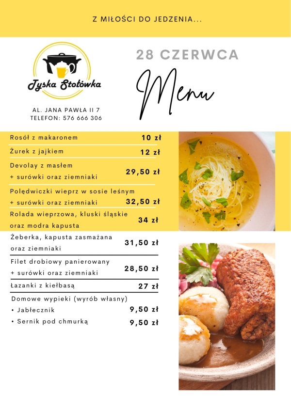 MENU LOKAL 1 AL. JANA PAWŁA II 7