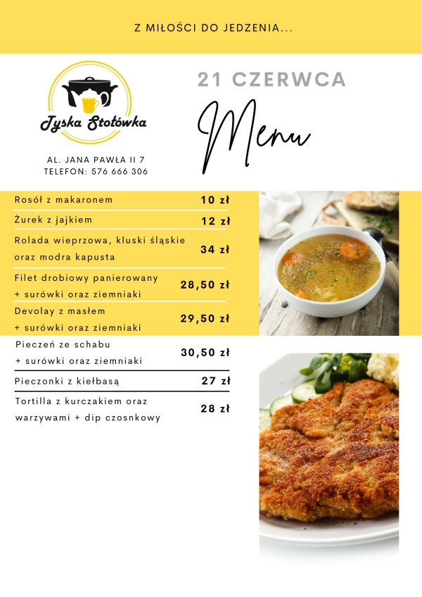MENU LOKAL 1 AL. JANA PAWŁA II 7