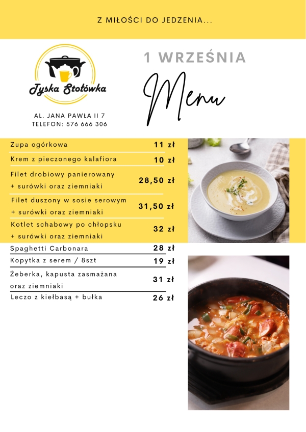 MENU LOKAL 1 AL. JANA PAWŁA II 7