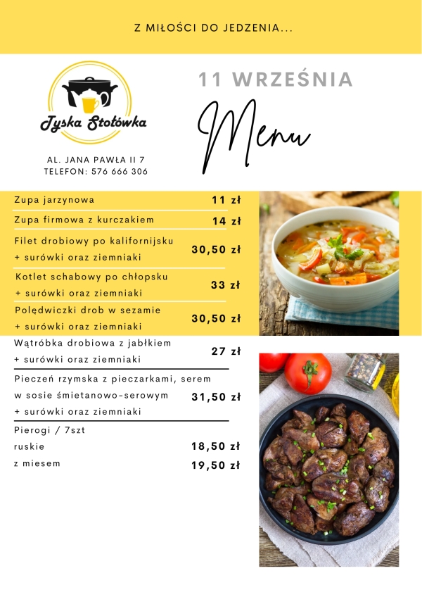 MENU LOKAL AL. JANA PAWŁA II 7