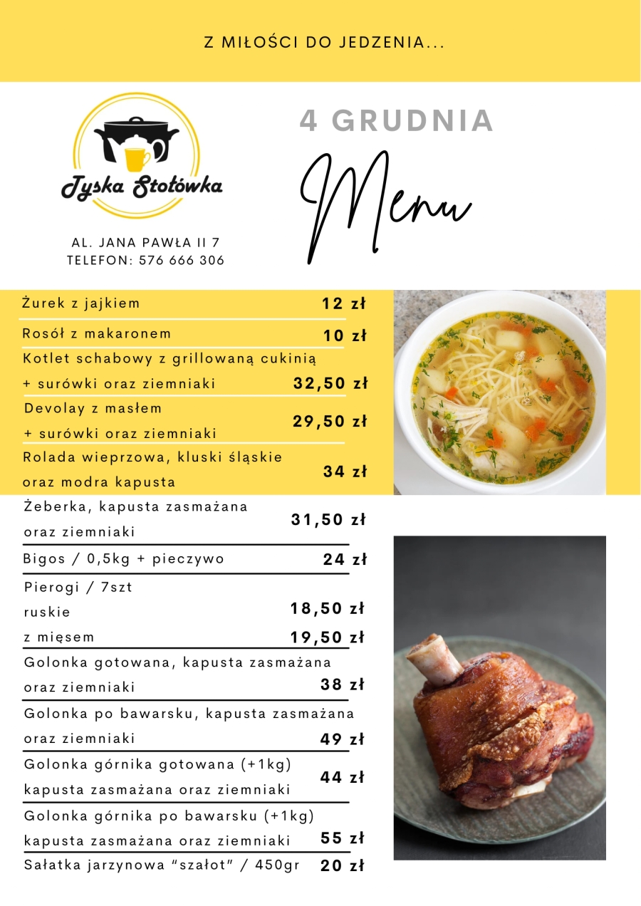 MENU LOKAL AL. JANA PAWŁA II 7