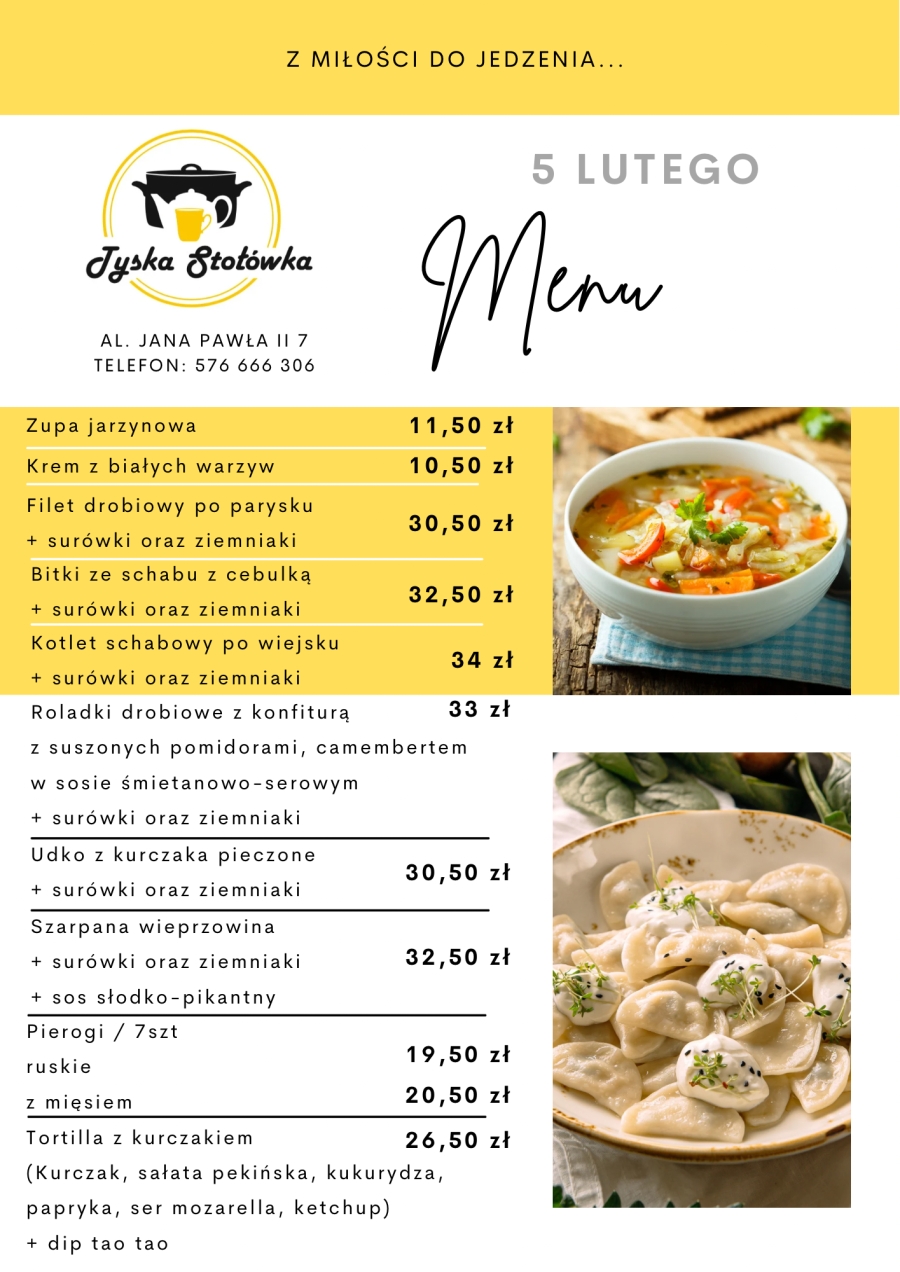 MENU LOKAL AL. JANA PAWŁA II 7