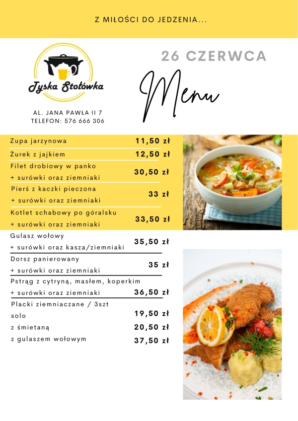 MENU AL. JANA PAWŁA II 7