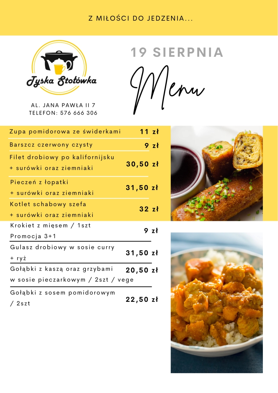 MENU LOKAL 1 AL. JANA PAWŁA II 7