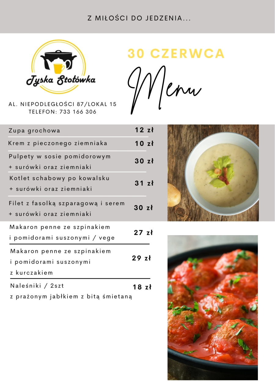 MENU LOKAL 2 AL. NIEPODLEGŁOŚCI 87/LOKAL 15