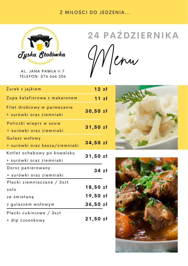 MENU LOKAL AL. JANA PAWŁA II 7