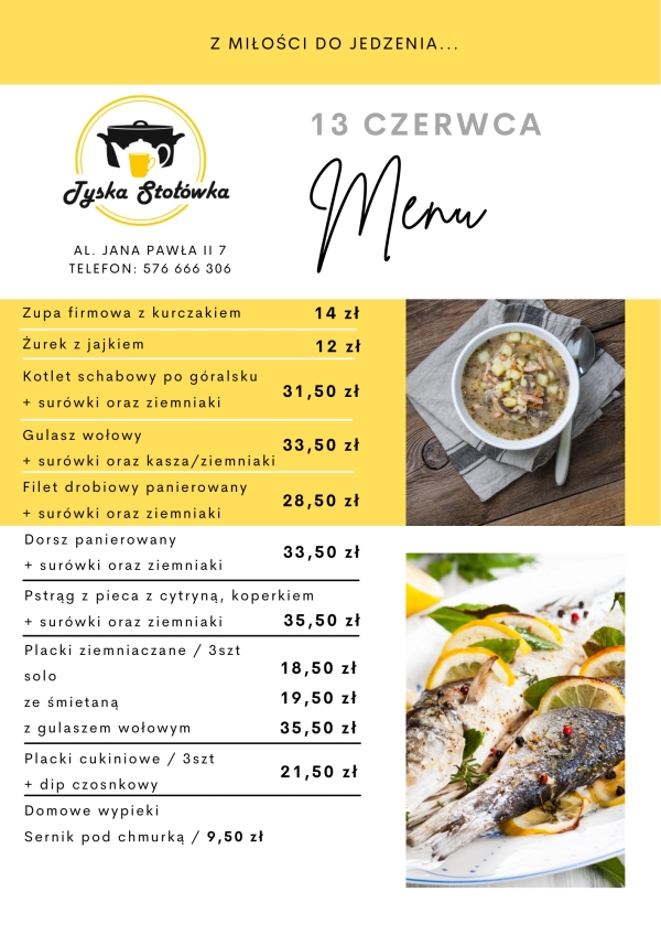 MENU LOKAL 1 AL. JANA PAWŁA II 7