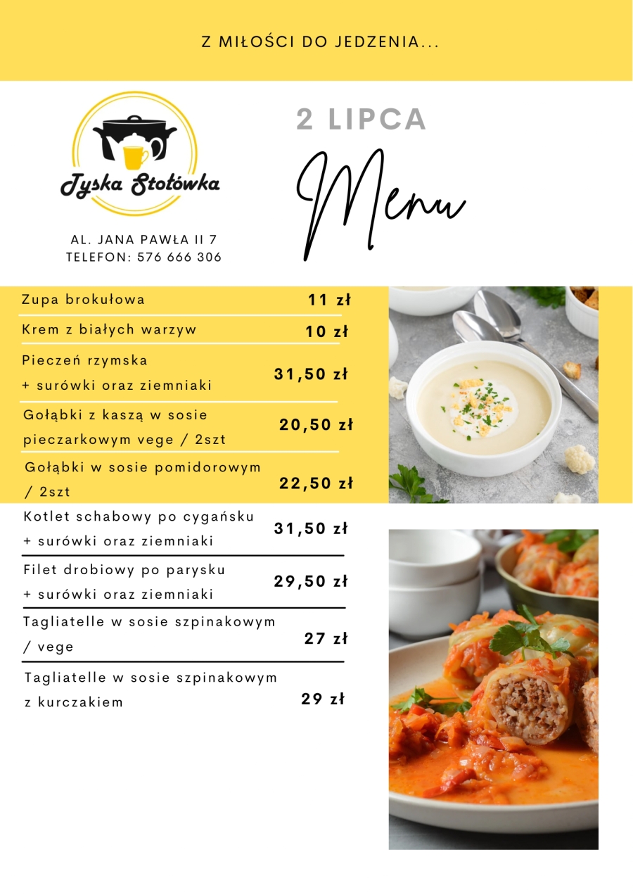 MENU LOKAL 1 AL. JANA PAWŁA II 7