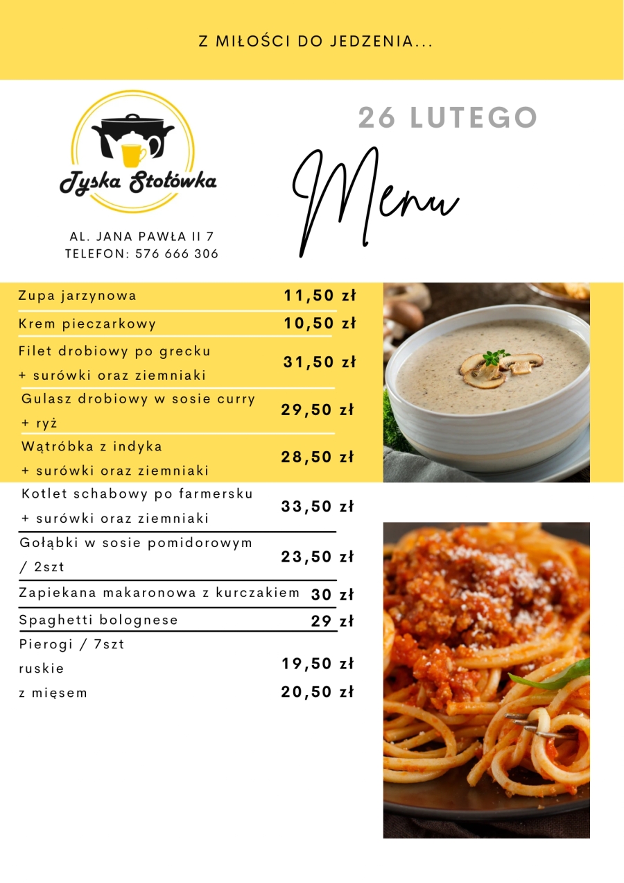 MENU LOKAL AL. JANA PAWŁA II 7
