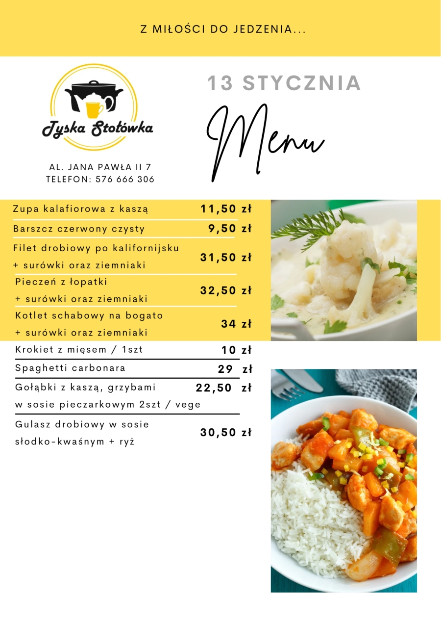 MENU LOKAL AL. JANA PAWŁA II 7