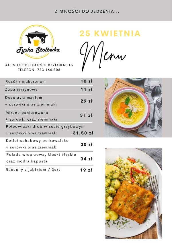 MENU LOKAL 2 Al. NIEPODLEGŁOŚCI 87/LOKAL 15