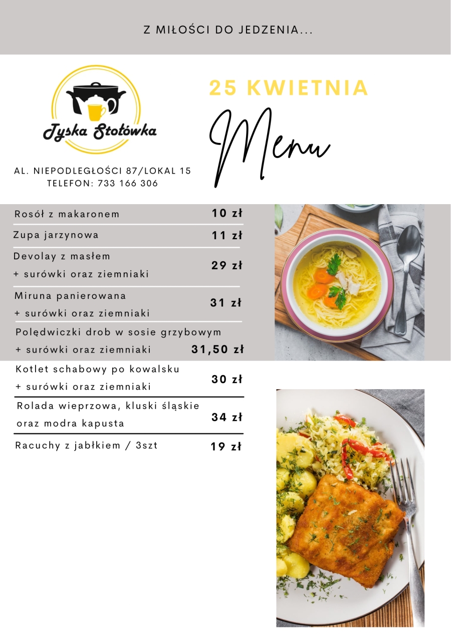 MENU LOKAL 2 Al. NIEPODLEGŁOŚCI 87/LOKAL 15