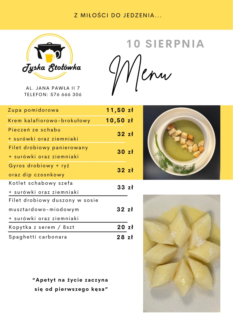 MENU AL. JANA PAWŁA II 7