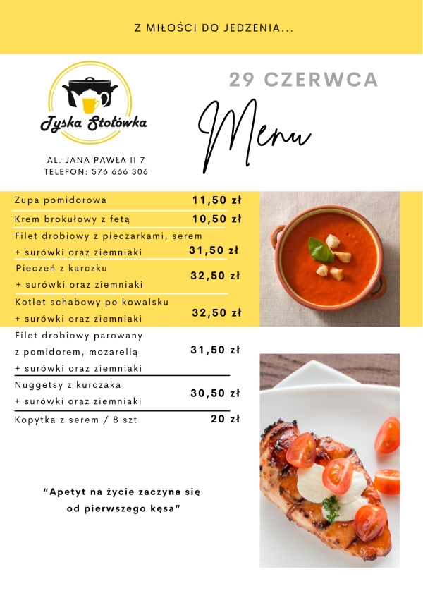 MENU AL. JANA PAWŁA II 7