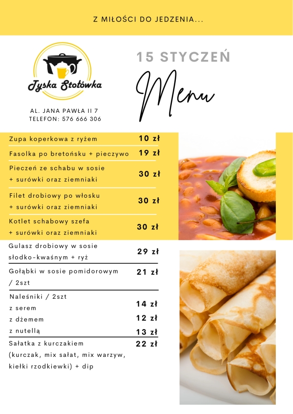 MENU LOKAL 1 AL. JANA PAWŁA II 7