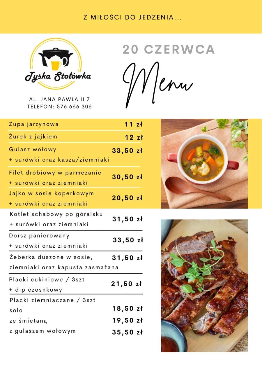 MENU LOKAL 1 AL. JANA PAWŁA II 7