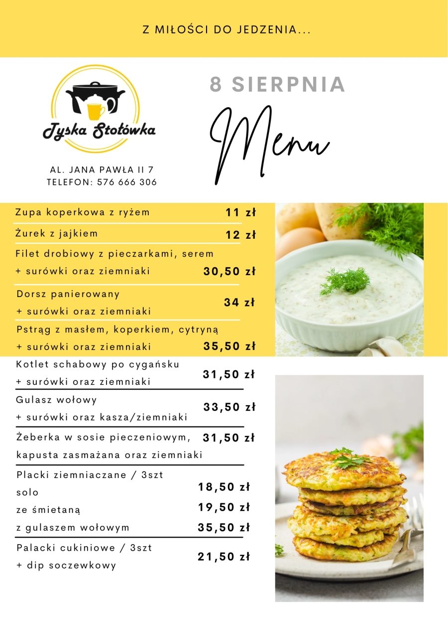 MENU LOKAL 1 AL. JANA PAWŁA II 7