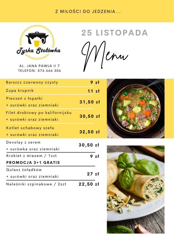 MENU LOKAL AL. JANA PAWŁA II 7