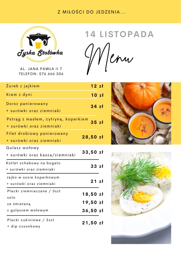 MENU LOKAL AL. JANA PAWŁA II 7