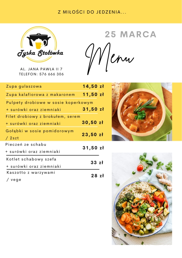 MENU AL. JANA PAWŁA II 7