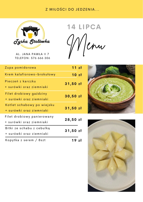 MENU LOKAL 1 AL. JANA PAWŁA II 7
