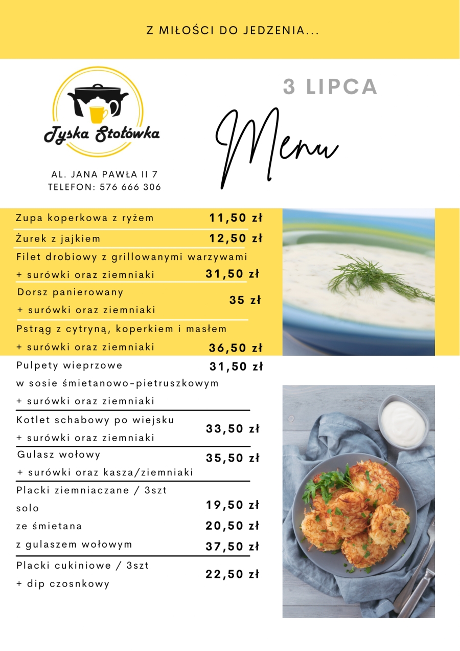 MENU AL. JANA PAWŁA II 7